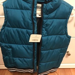 Boys teal puffer vest